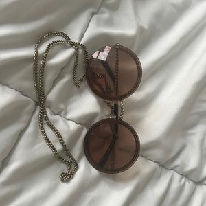 Chanel Sunglasses with chain and a Chanel Sunglasses Case